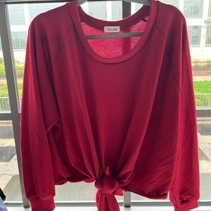 Cute cropped red sweatshirt from an independent boutique!